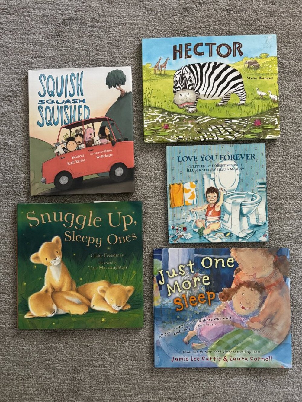 Picture Books - Hard Covers - Set of 5 - Animals - Hippo - Bedtime Books